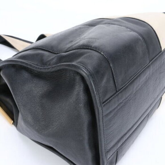 Chloe beach bag leather Shoulder Bag tote black - Picture 7 of 14